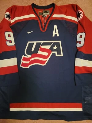 Nike 2004 WJC Team USA Patrick Eaves Signed Hockey Jersey, Size XL - Image 1 of 4