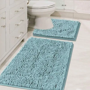 Extra Soft bathroom Shaggy Rugs Machine Wash Dry Perfect Plush Carpet Mats Tub - Picture 1 of 6