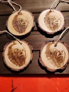 4-Pennywise from "It" Pine Wood Ornament Set 3" Laser engraved  - Picture 1 of 5