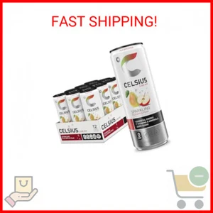 CELSIUS Sparkling Fuji Apple Pear, Functional Essential Energy Drink 12 Fl Oz (P - Picture 1 of 2