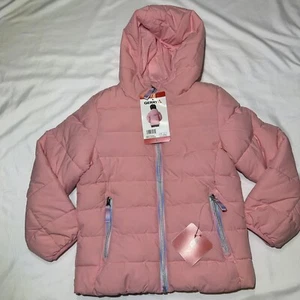 GERRY GIRLS JERSEY LINED BUBBLE PINK PUFFER JACKET Full Zip Size 6 NEW! - Picture 1 of 9