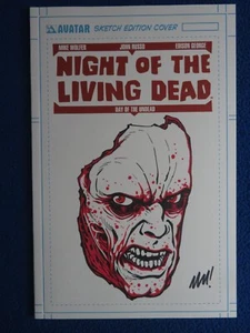 NIGHT OF THE LIVING DEAD DAY OF THE UNDEAD SKETCH WOLFER VARIANT SIGNED 2012 - Picture 1 of 1