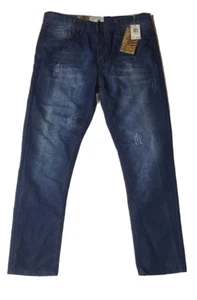 NWT United Denim Of America Distressed Denim Blue Jeans Mens Size 36 X 32 - Picture 1 of 9