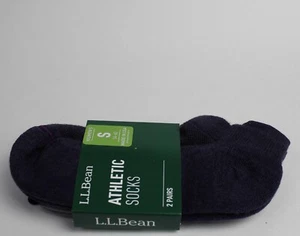 NEW L.L. Bean Women's Athletic Wool Blend Ankle Socks Purple/Grey 2-Pack SM 4-6 - Picture 1 of 4
