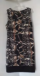 Ronni Nicole Black Brown Sleeveless Shift Sheath Dress 16 NWT - Picture 1 of 6