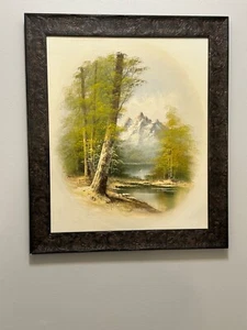 Mary Jane moncrief 1848-1888 original oil painting landscape framed - Picture 1 of 13