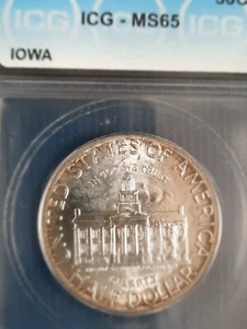 1946 Iowa Half Dollar 50c ICG MS65 - Picture 1 of 2