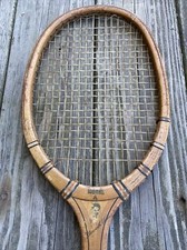 Vintage Ellsworth Vines Wilson Model A Autograph Tennis Racket Wood Wooden Old