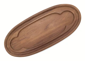 DANSK DESIGNS DENMARK JHQ QUISTGAARD TEAK PLATTER MALAYSIA, OVAL 22 x 10 VTG EUC - Picture 1 of 5