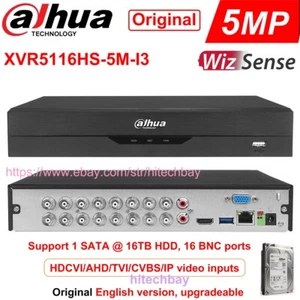 ✅DH-XVR5116HS-5M-I3 16CH 5MP 1HDD DVR WizSense Ai SMD+ Face Recognition - Picture 1 of 9