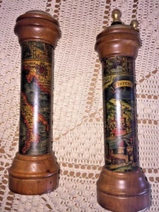 FLORENTIA Florence ITALY OLD COUNTRY Salz & Pfefferstreuer Mahlwerk Holz 9,5" - Bild 1 von 12