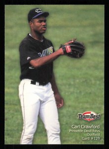 2000 Team Best Rookies #129 Carl Crawford Baseball Card - - Near Mint or Better