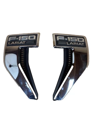 Juego de insignias de ventilación de guardabarros OEM FORD F-150 21-25 LARIAT CROMADO L&R ML34-16B115-AC Foto 1 de 4