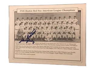 1946 Red Sox AL Champion team photo signed by Bobby Doerr and John Pesky. - Picture 1 of 4