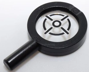 Lego 2x Utensil Magnifying Glass Thick Frame Trans Clear Lens Crosshair Target - Picture 1 of 1