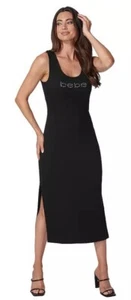 Womens bebe Rhinestone Rib Knit Maxi Dress XS NWT L@@K! - Picture 1 of 4