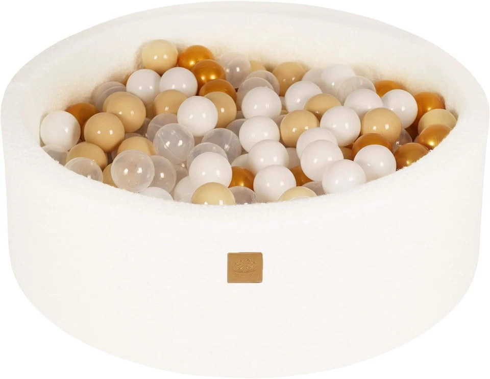 MEOWBABY Schaumstoff-Bällebad 90x30cm mit 200 Bällen-Boucle