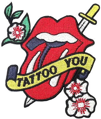 Rolling Stones Patch Tattoo You 3" X 2.5"- Iron On Band Logo new Official  (New) - Image 1 of 4