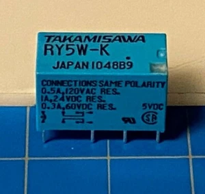 RY5W-K 5V DPDT Signal Relay For Audio 5VDC Miniature FAST SHIP FROM US ADDRESS - Picture 1 of 6