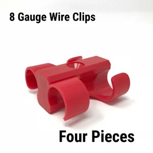 4 Dual Kabel Clip Schraubklemme 8 GA ROT Strom Massekabel Verwaltung Clippit - Bild 1 von 7