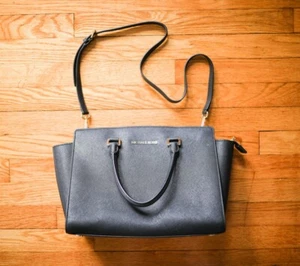 Michael Kors Selma LARGE Saffiano Leather Satchel/Shoulder Bag/Crossbody V Good - Picture 1 of 5