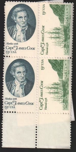 1978 13c Captain Cook Bicentenario Blocco di Quattro Scott #1732-33 ST162 - Foto 1 di 1