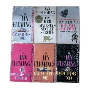 1960s, 6 Ian Fleming James Bond Books You Only Live Twice For Your Eyes Only.... - Bild 1 von 15
