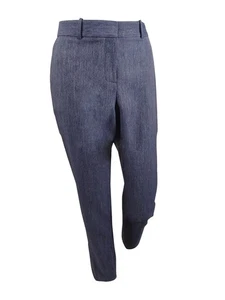 Tahari ASL Women's Petite Denim Pinctuck Pants (6P, Blue Mystery Denim) - Picture 1 of 2