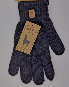 Damen Alpaka Finger Handschuhe 75% Alpaka Wolle sehr warm Schwarz S / M - Bild 1 von 2