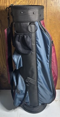 Mizuno CR1 6-Way Golf Bag Navy/Maroon Excellent Condition Made In USA - Image 1 of 4