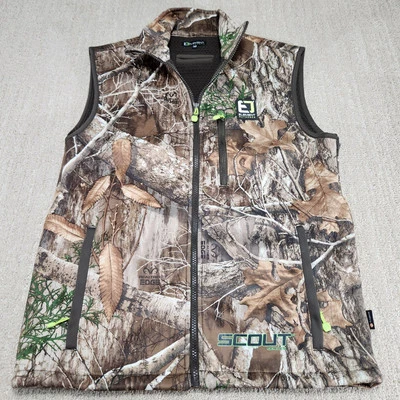 Element Outdoors Hunting Vest Men M Realtree Camo Scout Series Full Zip Edge - Image 1 of 4