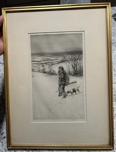 Great 1928 Kerr Eby Original Kerr Eby Etching "Goin' Home" 1928, Signed F/ship - Picture 1 of 9