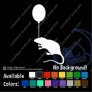 Ratte & Ballon Aufkleber Sticker Hold It Maus Wildlife Clown Liebe Leben Kanalisation lustig - Bild 1 von 24