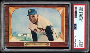 1955 Bowman #184 Willie Mays PSA 4 CENTRATO E SENZA PIEGHE - Foto 1 di 2