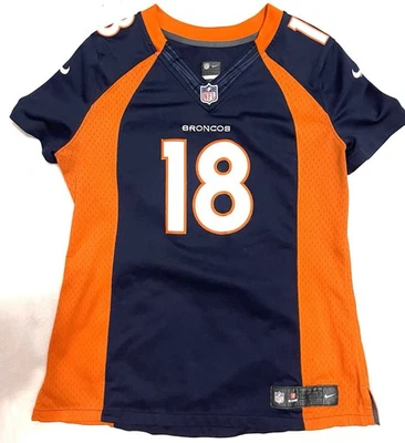 Camiseta ajustada para mujer Nike On Field Manning Denver Broncos #18 jugadores de la NFL talla L Foto 1 de 4