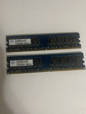 Nanya NT1GT64U88D0BY-AD (1Gb) PC2-6400 800Mhz DDR2 Desktop Memory RAM - Image 1 of 2
