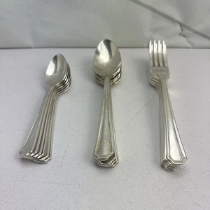 Oneida Silversmiths Clairhill  Fairhill 1978 Table /Tea Spoon  Fork Lot Of 18 - Picture 1 of 24