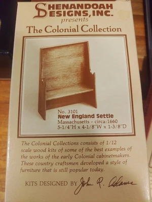 Vintage Shenandoah Dollhouse New England Settle Primitive Bench Kit - Image 1 of 3
