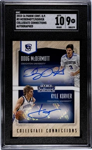 Doug McDermott & Kyle Korver 2015 Dual Contenders Autograph SGC 9 Auto 10 - Picture 1 of 2