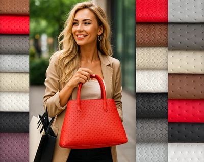 5m ÖkoLeder SOFT gesteppt mit Punktmuster Polsterstoff Bezugsstoff Taschenstoff - Bild 1 von 4