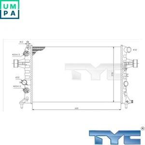 RADIATOR ENGINE COOLING 725-0006 FOR OPEL ASTRA/Hatchback/Convertible ZAFIRA - Picture 1 of 6