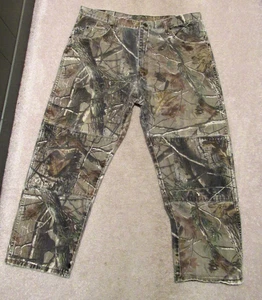 Jeans mimetici vintage Wrangler Realtree 40x28? Pantalone da caccia doppio ginocchio - Foto 1 di 11