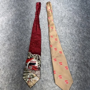 Vtg Coca-Cola Tie Vintage Tan Polyester Red Logo Necktie Consort Golden Clasp - Picture 1 of 16