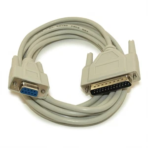 10 Fuß serielles DB9 BUCHSE auf DB25 RS232 Stecker Kabel - Bild 1 von 3
