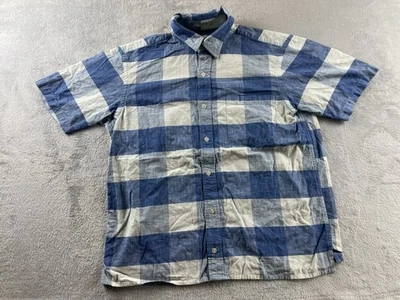 Vintage Orvis Shirt Mens Size Large XL Blue Check Short Sleeve Top - Image 1 of 4