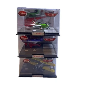 Disney Store PLANES Die Cast 1:43 Scale NEW In Acrylic Collection Case Lot of 3 - Picture 1 of 7