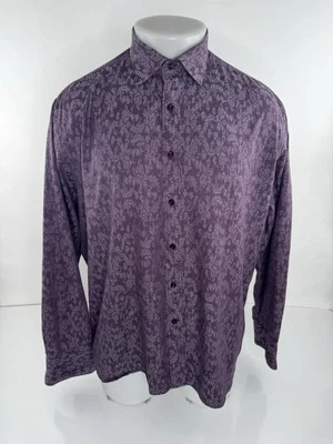 DAVID SMITH Australia - Camisa Floral Paisley Para Hombres XL Puño Abatible Foto 1 de 4