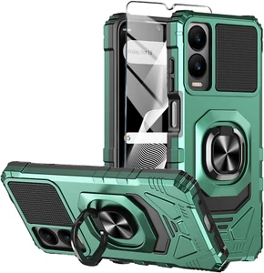 Cricket Icon 6 Dark Green For Phone Case AT T Verge Case with Tempered Glass - Picture 1 of 7