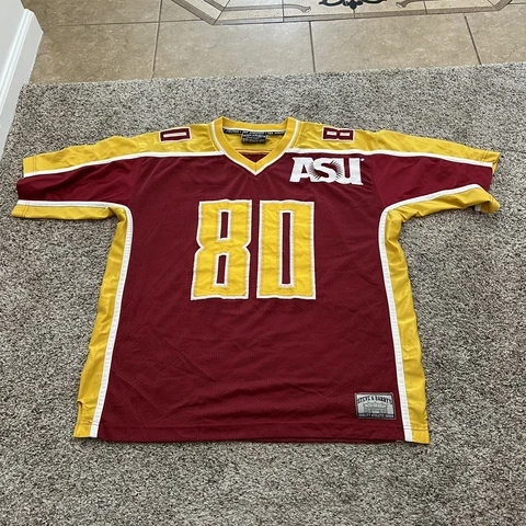 VINTAGE Arizona State Sun Devils Football Jersey Size XXL RED Steve Barry’s NCAA Cover