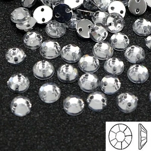 1000 Clear Flatback Acrylic Sewing Round Rhinestone Gems 5mm Sew on beads - Picture 1 of 12
